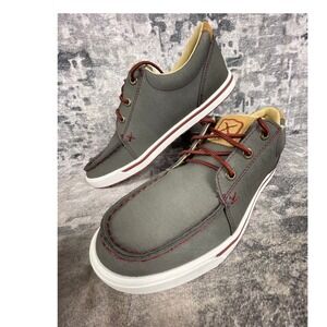 Twisted X DuraTWX Moc Toe Shoes Womens 8M Grey Burgundy NWOT Casual Loafers